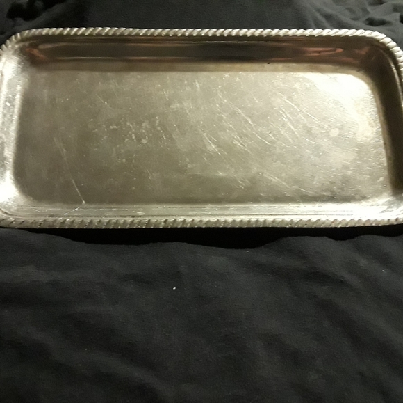 Mexican Pewter Serving Tray - Picture 4 of 10
